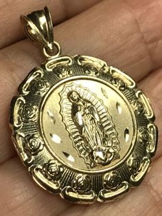 GoLD Jesus virgin Mary Guadalupe Pendant 10k Yellow 2 Side necklace 3D 1.40” | eBay Mexican Gold Jewelry, Mary Guadalupe, 3d Pendant, Belly Tattoos, Real Gold Necklace, Catholic Necklace, Virgin Mary Necklace, Mexican Jewelry, Baby Jewelry