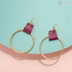 Trendy Single Circle Earring, Trendy Circle Earrings For Everyday, Trendy Red Hoop Earrings For Everyday, Trendy Circle Earrings, Trendy Circle Earrings With Ear Wire, Minimalist Adjustable Hoop Earrings For Party, Blue Tassel Earrings, Long Tassel Earrings, Blue Tassel