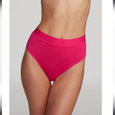 Cuup The High Waist Modal Two Pair Fushia One Pair Ocean All Size 4-Large New With Tags Stretch Swimwear For Daywear, Pink Full Coverage Swimwear For Summer, Pink Seamless Shaping Bottoms, Pink Seamless Shapewear Bottoms, Pink Smoothing Brief Bottoms, Pink Shapewear Bottoms With Smoothing Details, Pink Stretch Bottoms Full Coverage, Pink Stretch Full Coverage Bottoms, Pink High-cut Leg Sports Bottoms