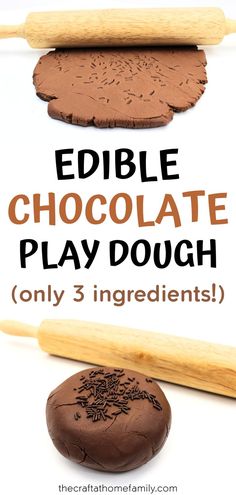 edible chocolate play dough for kids to make with the help of an adult and child