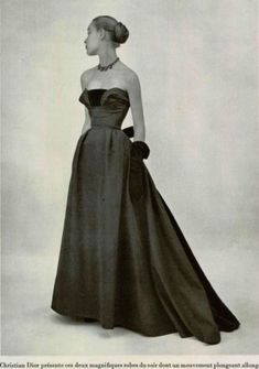 Paquin Fashion, Dior New Look, Dior Gown, Vintage Hollywood Glamour, Dior Collection, Dior Dress, Look Retro, Fashion 1950s, Dior Fashion