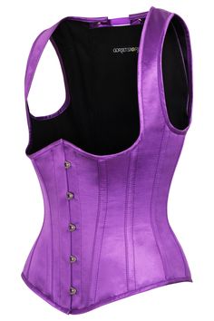 Purple High Back Underbust Corset With Straps Corset With Straps, Waist Trainer For Men, Bridal Corset, Lingerie Shorts, Corset Shirt, Valentine Dress, Overbust Corset, Corset Crop Top, Underbust Corset