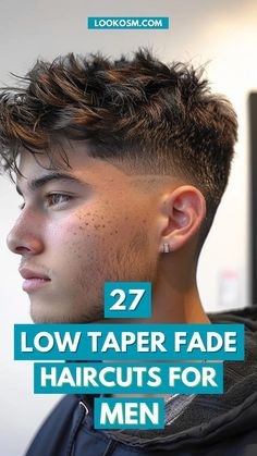 27 Low Taper Fade Haircuts to Rock in 2024: Trendsetting Styles for Every Modern Man Blowout Taper Men’s, Low Tapered Fade With Textured Fringe, Low Taper Men’s Hair, Textured Low Taper Fade, Mens Soccer Haircut, Ninja Low Taper Fade, Bulky Taper Fade, Boys Textured Fringe Haircut, Men Haircuts For Straight Hair