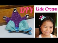 DIY Cute Crown Hairclip || Hair clip Ideas || Easy Tutorial || How to make - YouTube Crown Hair Clip, Ribbon Art, Art Accessories, Crown Hairstyles, Fun Crafts For Kids, Craft Work, Easy Tutorial, Festival Bra, Baby Announcement