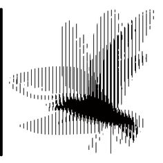 a black and white image of lines that appear to be in the shape of an arrow