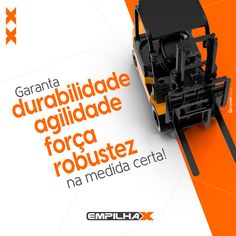 an orange and white brochure with the words, garanta durabilade argliidade force robbustez na media central