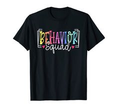 PRICES MAY VARY. Behavior Squad Therapists Teachers design for care givers, therapists, Behavior Therapists, Registered Behavior Technicians, Social Workers, Teachers and School Staff supporting and working with children and students who need care. Awesome college sports style special educator design for registered behavioral technician. Lightweight, Classic fit, Double-needle sleeve and bottom hem Behavioral Technician, Teacher Team, Social Workers, Teacher Design, School Staff, Sports Style, Team T Shirts, College Sports, Working With Children