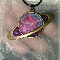 Saturn antique Bronze pendant purple, pink and blue necklace  Alcohol ink with resin Saturn pendant Saturn Pendant, Violet Rose, Bronze Pendant, Blue Necklace, Alcohol Ink, Druzy Ring, Antique Bronze, Pendant Necklaces, Necklace Etsy