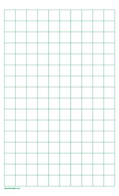 a blank grid paper with green lines on the bottom and one line at the top