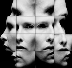 multiple images of the same woman's face