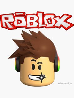 a lego head with earphones and the word robbox on it's forehead