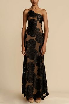 Arcina Ori, Floral Mesh Dress, Flower Maxi Dress, Gaun Fashion, Versatile Dresses, Glamorous Evening Gowns, Flowing Maxi Dress, Mesh Dress, Halle