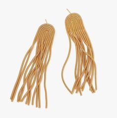 Meet addison! She is the perfect newest statement earring! She is fun and loves to hang and dangle. You can pair her with a casual day and night look or make a statement with more of a formal look. * 2.5" drop * 18K gold plated * water & tarnish resistant * hypoallergenic Gold Tassel Earrings, Long Tassel Earrings, Gold Statement Earrings, Wedding Party Jewelry, Statement Earring, Party Earrings, Waterproof Jewelry, Gold Geometric, Fringe Earrings