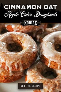 cinnamon oat apple cider doughnuts with kodiak get the recipe