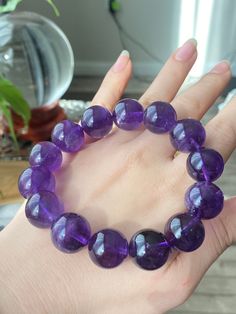 Handmade item Ship from: California Measurement： 10mm/11mm/12mm/13mm/16mm Materials: Crystal, Gemstone Length：18cm/7.04 inches, Gemstone:Amethyst  Adjustable Please Flow us facebook,Instagram,Tiktok @ Ulovecreations Purple Bracelets With 8mm Round Beads, Amethyst Bracelets With 8mm Beads, Amethyst Beaded Bracelets With 8mm Beads, Round Amethyst Bracelets With 8mm Beads, Purple Gemstone Crystal Bracelet, Purple Gemstone Beads Crystal Bracelet, Meditation Bracelet, Purple Amethyst, Deep Purple