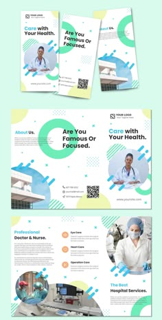 the medical brochure is designed to look like it has an image of a doctor in