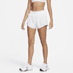 These shorts are the ones that are down for everything you do—from long walks to HIIT to running errands. Their silky-smooth, ultrasoft woven fabric is balanced with sweat-wicking tech so you have ultimate comfort while feeling dry as you work out. Nike Clothing Women Outfits, Nike Shorts Outfits Women, Nike White Athletic Shorts, Nike Clothes Women, Workout Clothes Shorts, Cute Nike Shorts, White Nike Pros, Cheer Clothes, Nike Women Outfits