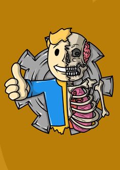 Vault boy fallout art Fallout Art Characters, Fallout Tattoo Flash, Vault Boy Tattoo, Fallout Painting, Pip Boy Fallout, Fallout Tattoo Ideas, Fallout Drawings, Vault Boy Fallout, Sarah Tattoo