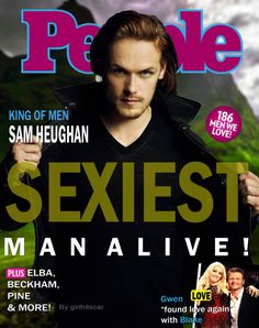 the cover of people magazine featuring sam heughan