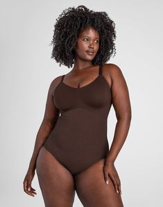 A bodysuit that is sleek, tucked-in, and supported. The Cami Bodysuit is designed to gently smooth your body from booty to bust and is guaranteed to never come untucked. Honeylove, Cami Bodysuit for Women in Espresso, Size: 1X Shaping Bodysuit, Cami Bodysuit, Apparel Accessories, Espresso, Sleek, Outfit Accessories, For Women, Closet, Clothes