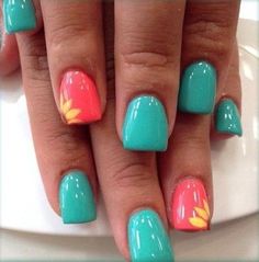 Spring Pedicure, Sunflower Nails, Nagellack Trends, Coral Nails, Cute Spring Nails, Cute Summer Nails, Spring Nail Art, Trendy Nail Design, Get Nails