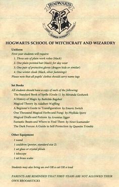 the hogwarts school of witchcraft and wizardry paper