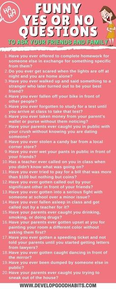 the poster for funny questions to ask your friends and family