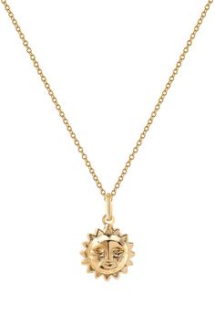 14K yellow gold dainty sun pendant necklace. A fun everyday perfect necklace by itself or layered. Made in L.A. Sun Pendant Size: Approx. 9mm Sun Pendant Total Weight: Approx. 0.2 grams Ships in 3-6 business days Rush order ships in 2-3 business days Comes gift ready in a custom Zoe Lev jewelry box. Gold Sun Necklace, Gold Necklace For Men, Sun Necklace, Sun Pendant, Chocker Necklace, Gold Sun, Diamond Necklaces, Necklace Sizes, Personalized Necklace