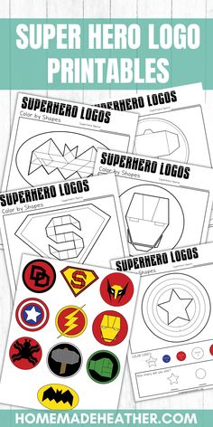 superhero logo printables for kids to make