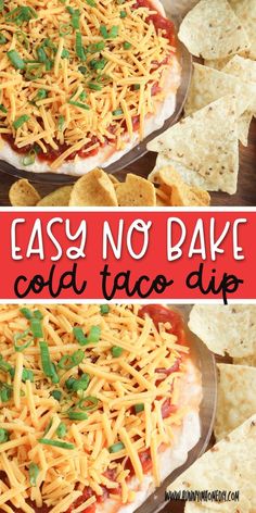 an easy no bake cold taco dip recipe