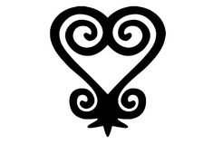 a heart shaped symbol with swirls on it