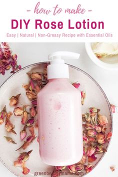 Rose Water Lotion, Diy Rose Oil How To Make, Diy Skincare Products Recipe, Homemade Skin Care Recipes Diy, Rose Water Uses, Rose Oil Diy, Diy Body Lotion Recipe, Body Lotion Recipe, Uses For Rose Water