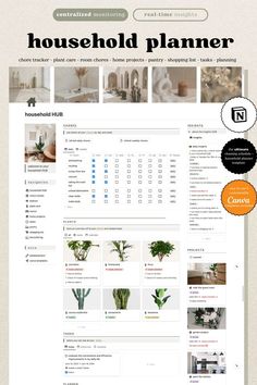 a website page for a houseplanner that has been designed to look like it is