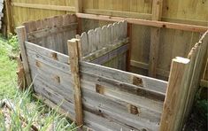 an old wooden fence is being used as a planter