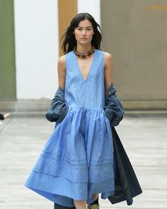 Vogue Scandinavia, Dress Over Pants, Copenhagen Fashion, 2023 Trends, Copenhagen Style, Copenhagen Fashion Week, Spring Summer 2023, Poplin Dress, 2023 Fashion