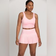 Baby Pink Pleated Tennis Skirt !! This Color Is Sold Out!! 85% Poly, 15% Spandex Sweat-Wicking Material Built-In-Shorts & Inside Pocket Brand New Just Took Out Of Bag For Pictures Fitted Pink Tennis Skirt With Built-in Shorts, Fitted Pleated Tennis Skirt For Workout, Fitted Mini Skirt For Spring Workout, Fitted Pleated Swim Skirt For Sports, Sporty Pink Pleated Skort, Fitted Skirt For Spring Workout, Fitted Skirt For Workout In Spring, Fitted Workout Skirt For Spring, Pink Summer Tennis Skirt For Workout