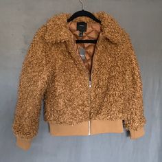 Brown Fuzzy & Cozy Jacket. Great For Layering Up An Outfit And For Making A Bold Statement . Never Worn, Tags Still On !! Pairs Great With Ripped Jeans And Boots From Forever 21’s Premium Label One Minor Hole In The Pocket, Purchased This Way. Tags Will Be Removed To Wash Joins Sale. Don’t Have A Poshmark Account Or Know A Friend Who Should Join? Use My Code Beautyandbudget To Earn 10$ Off Towards Your First Purchase When You Sign Up Ripped Jeans And Boots, Athleisure Jacket, Tan Suede Jacket, Cotton Twill Jacket, Grandma Fashion, Faux Shearling Coat, Grey Trench Coat, Black Velvet Blazer, Yellow Blazer