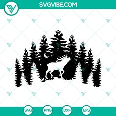 deer in the woods svg file