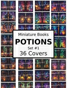 the cover art for miniture books, set 1