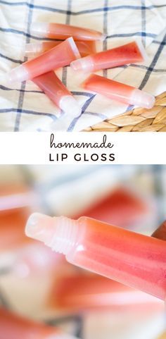 Homemade Lip Gloss Recipe, How To Make Lip Gloss, Handmade Lotion, Homemade Lip Balm Recipe, Gloss Diy