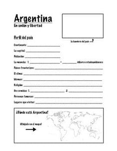 a blank sheet with an arrow pointing to argentina