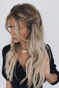 Princess Hairstyles, Wedding Hair Down, Hair Medium, Penteado Cabelo Curto, Brown Blonde Hair, Long Blonde, Wedding Hairstyles For Long Hair, Easy Hairstyles For Long Hair, Long Blonde Hair