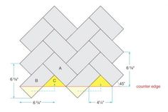 the diagram shows how to make an outdoor wall tile pattern with different sizes and colors