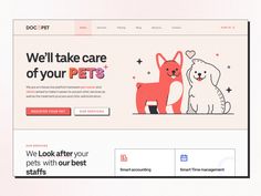 the website is designed to look like it has dogs and cats on it's front page