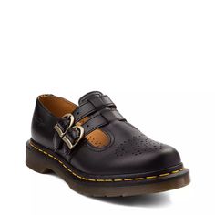 Womens Dr. Martens Mary Jane Casual Shoe | Journeys Classic Leather Shoes With Round Toe And Perforations, Black Leather Shoes With Perforations, Mary Jane Doc Martens, Dr Martens Mary Janes, Dr Martens Mary Jane, Clothes Swap, Martens Style, Casual Shoe, Leather Mary Janes