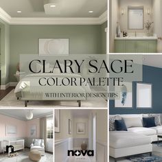 many different pictures with the words clay sage color palette