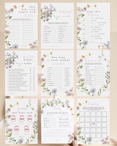 the wedding stationery is laid out on top of each other and ready to be printed