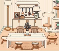 a living room filled with furniture and decor