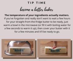 the instructions for how to use butter on bread and other things that you can do with it