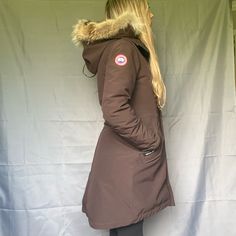 Practically New Gently Worn Authentic Canada Goose Xs Can Also Fit A Size Small Dark Brown Winter Rossclair Down Parka Coat With Real Coyote Fur Hood The Fur Is Detachable One Faint Small Mark On The Right Side In Between The Pocket And The Button Shown White Duck Down Feather Fill Very Warm Beautiful Great Stretch 21 Inches From Pit To Wrist 23 Inches From Pit To End Of Coat 36 Inches From Top Of Zipper To Bottom Of Coat Comes From A Smoke Free Home Winter Coat Parka, Coyote Fur, Show White, Winter Parka, White Duck, White Ducks, Down Feather, Parka Coat, Down Parka